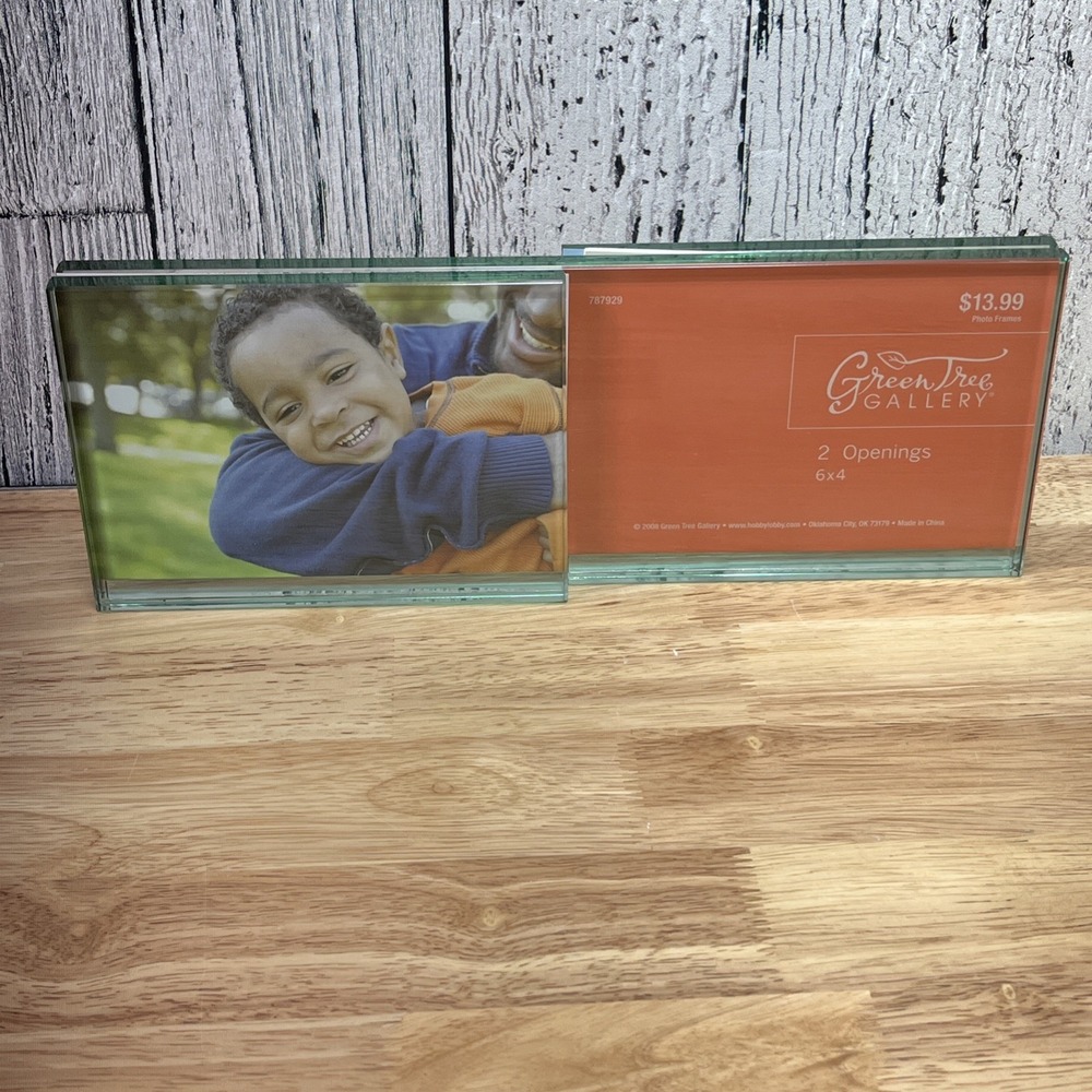 Green Tree Gallery Glass Double Sided Picture‎ Frame 2 6x4 Openings New